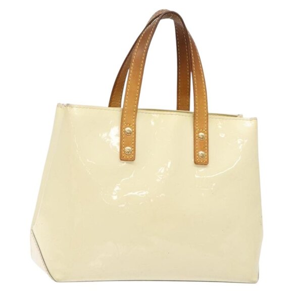 LOUIS VUITTON Monogram Vernis Reade PM Hand Bag Perle M91336 LV Auth 138316 - Picture 1 of 16